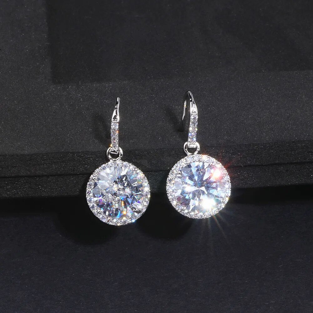 Classic Round Crystal Earrings