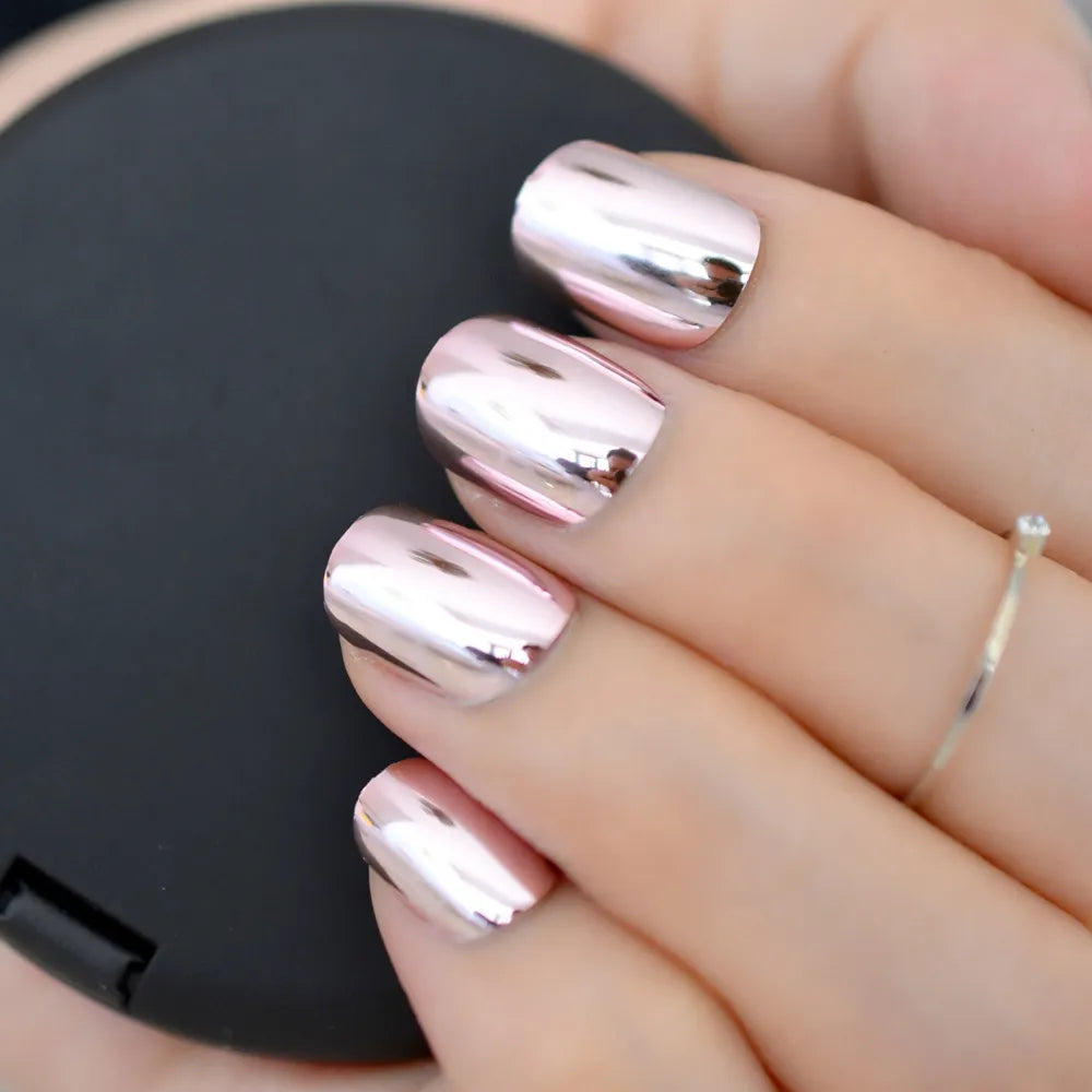 24pcs METALLIC Press on Nails (40 styles)