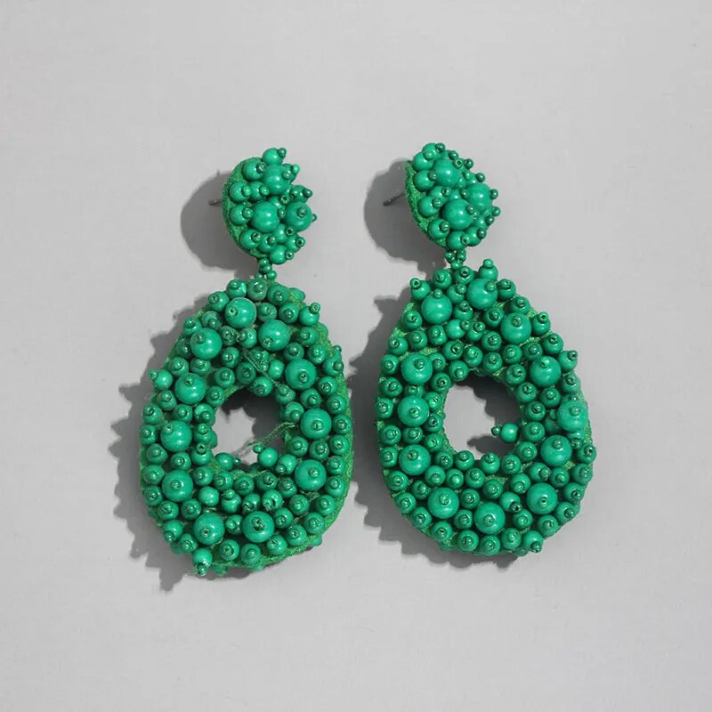 Green Statement Earrings (28 styles)