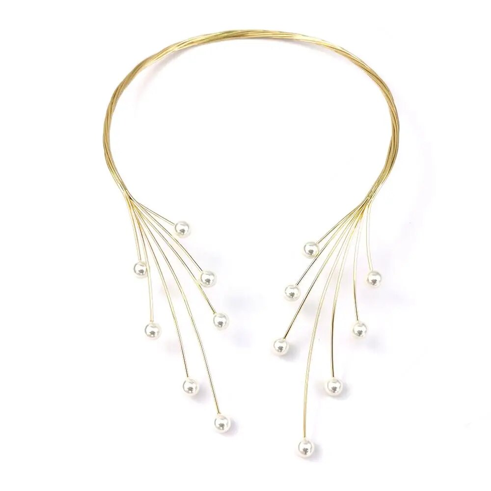 Pearl Splash Necklace (Gold/Silver)