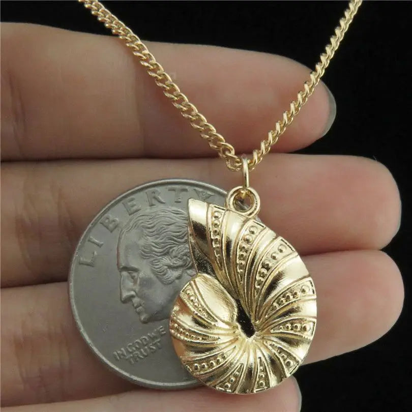 CLEARANCE! Conch Sea Snail Shell Pendant Necklace