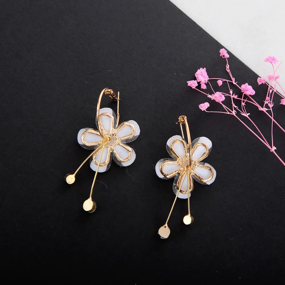 Metal Flower Earrings (5 colors)