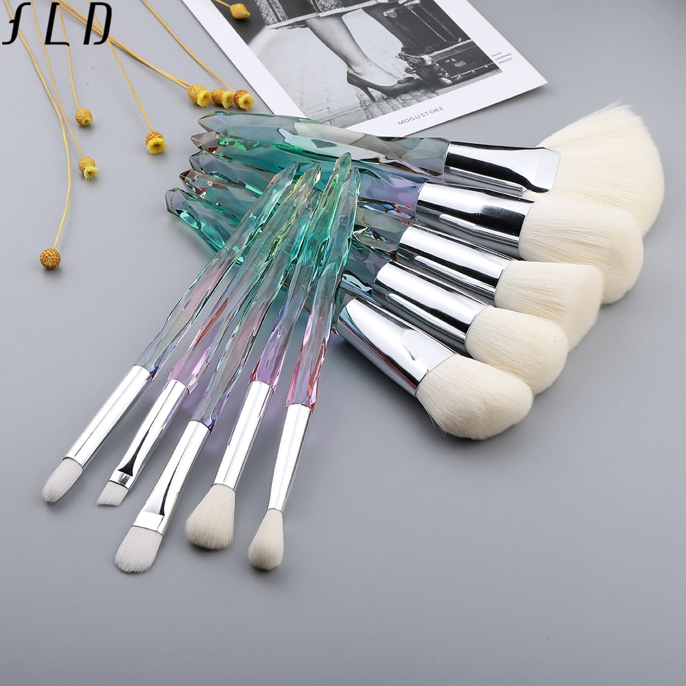 Crystal Makeup Brushes Set (1/2) (6 colors)