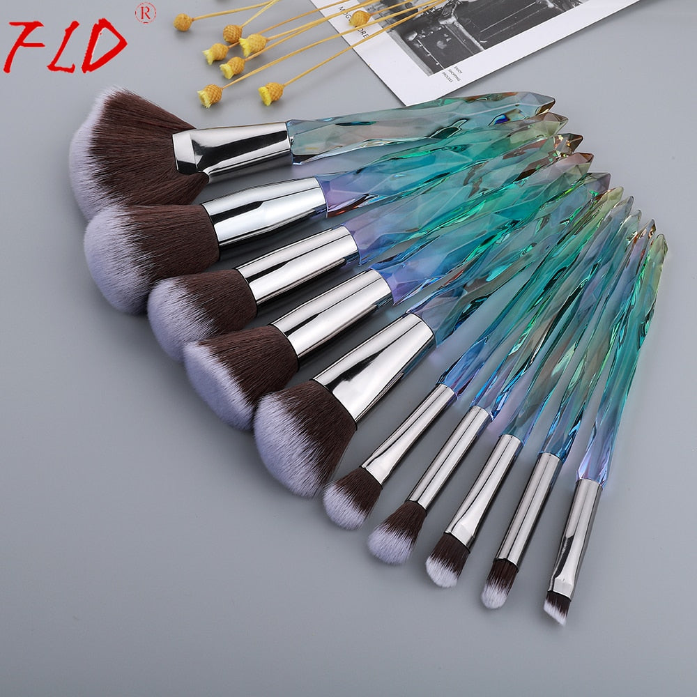 Crystal Makeup Brushes Set (1/2) (6 colors)