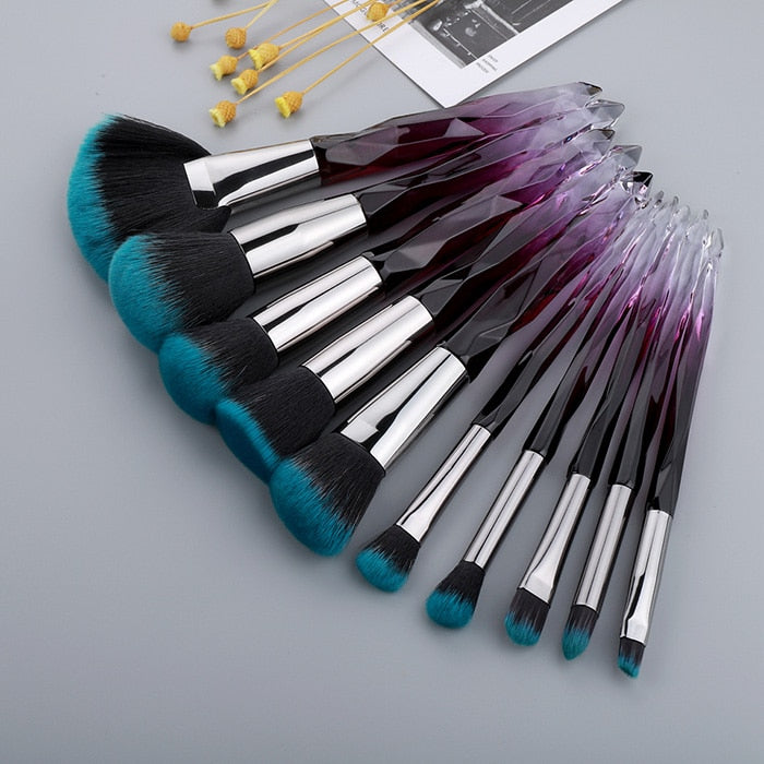 Crystal Makeup Brushes Set (1/2) (6 colors)