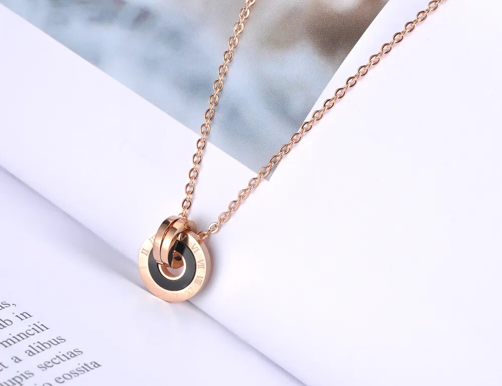 Double Circle Necklace (4 colors)