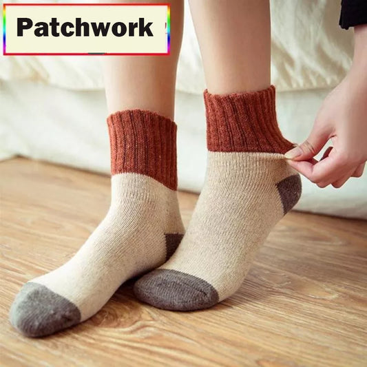 Retro Patchwork Socks (5 colors)