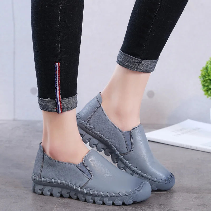 Comfy Leather Slip On Shoes (8 colors)