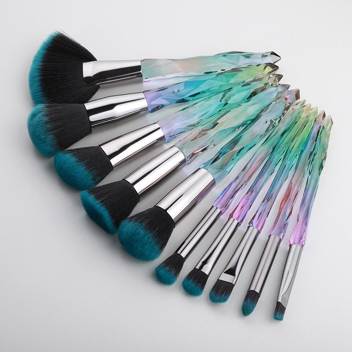 Crystal Makeup Brushes Set (1/2) (6 colors)