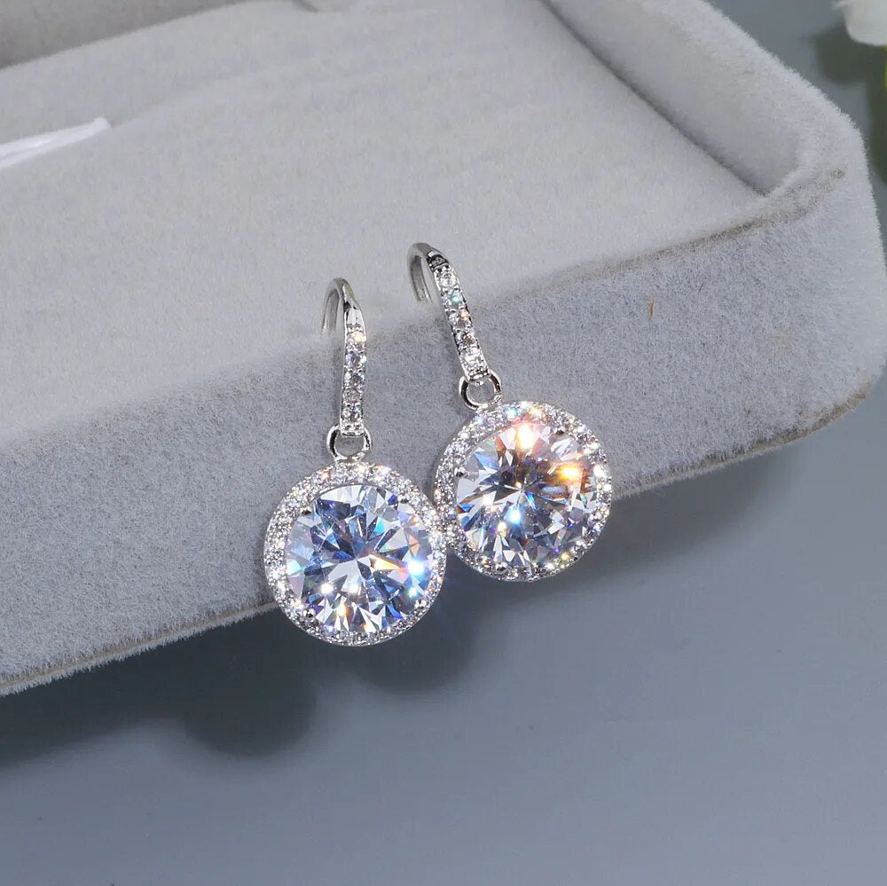 Classic Round Crystal Earrings