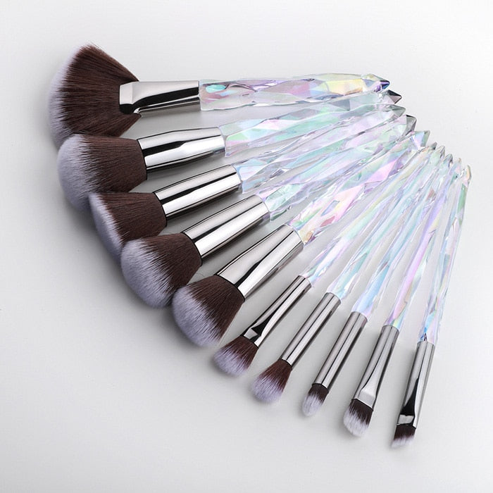 Crystal Makeup Brushes Set (1/2) (6 colors)