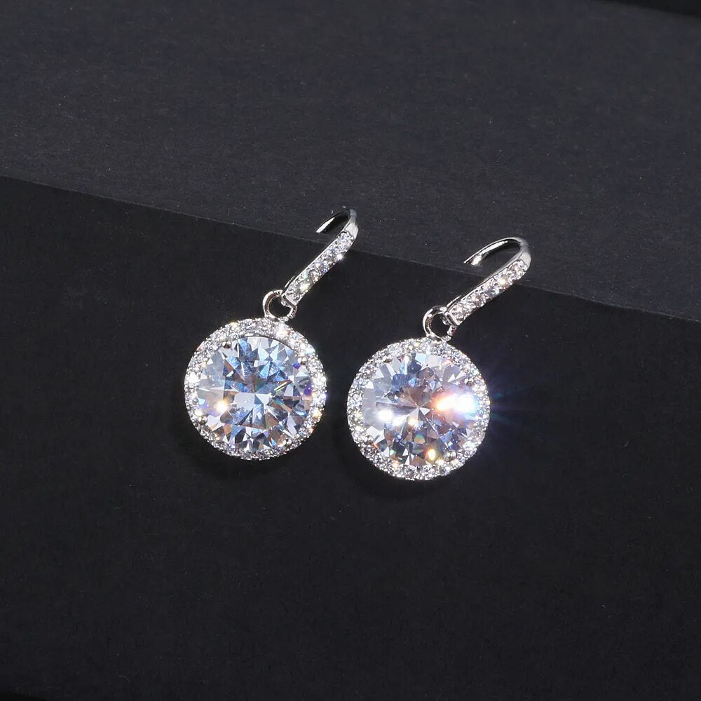 Classic Round Crystal Earrings