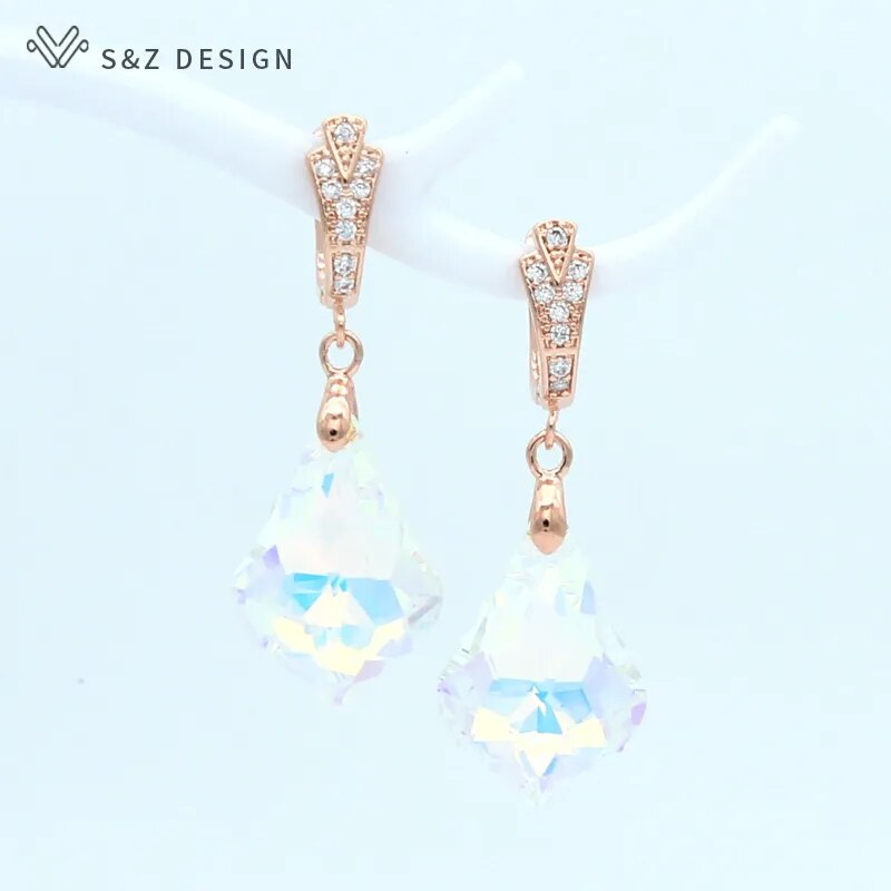 Crystal Water Drop Earrings (6 colors)