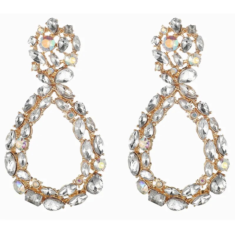 Water drop rhinestone Earrings (3 colors)