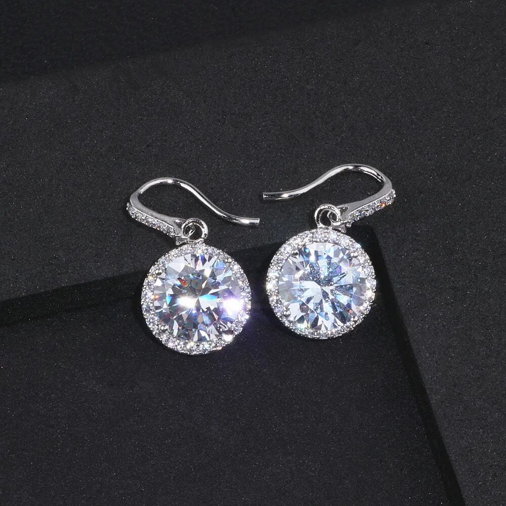 Classic Round Crystal Earrings