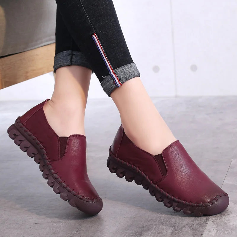 Comfy Leather Slip On Shoes (8 colors)