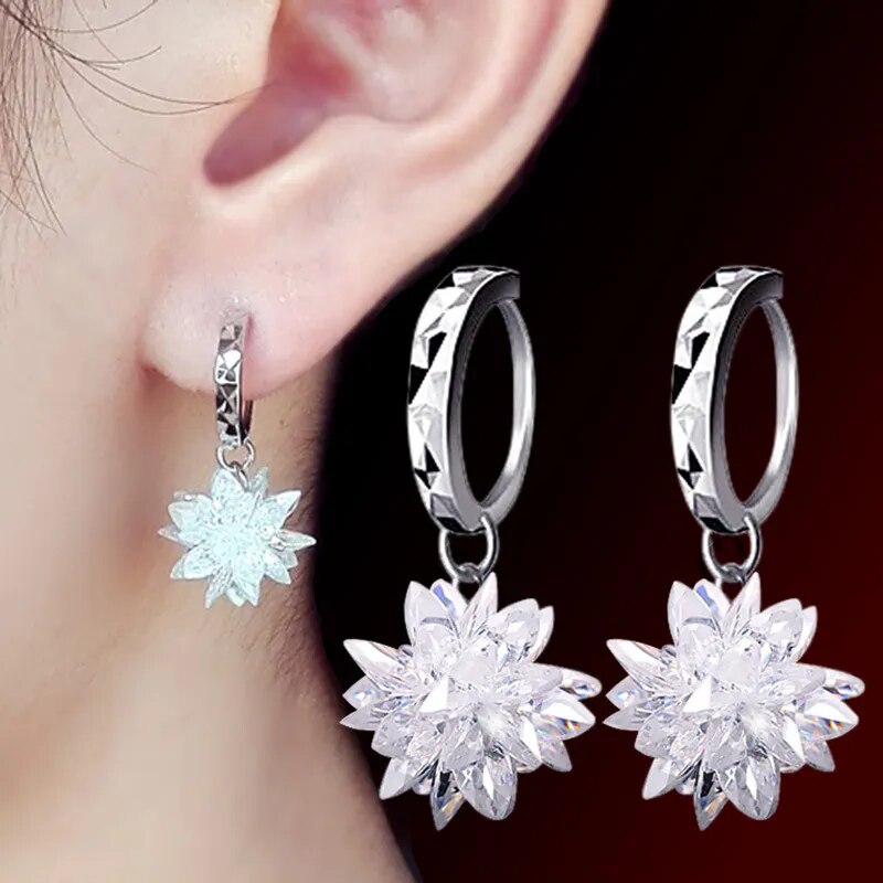 Ice Crystal Drop Earrings