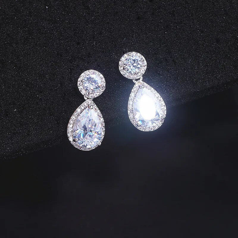 Classic Sliver Water Drop Earrings