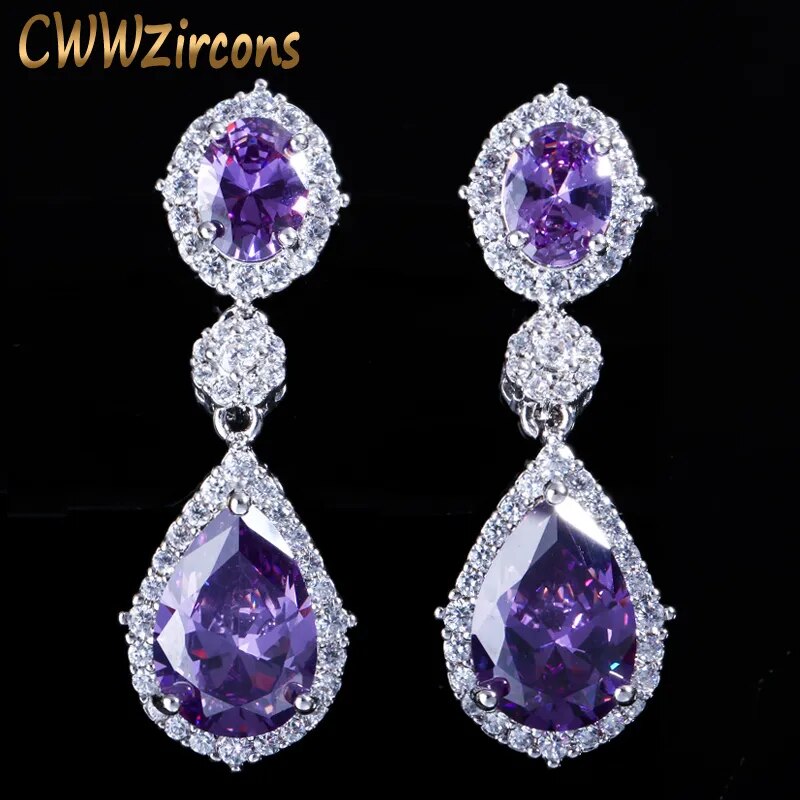 Water Drop Crystal Earrings (7 colors)