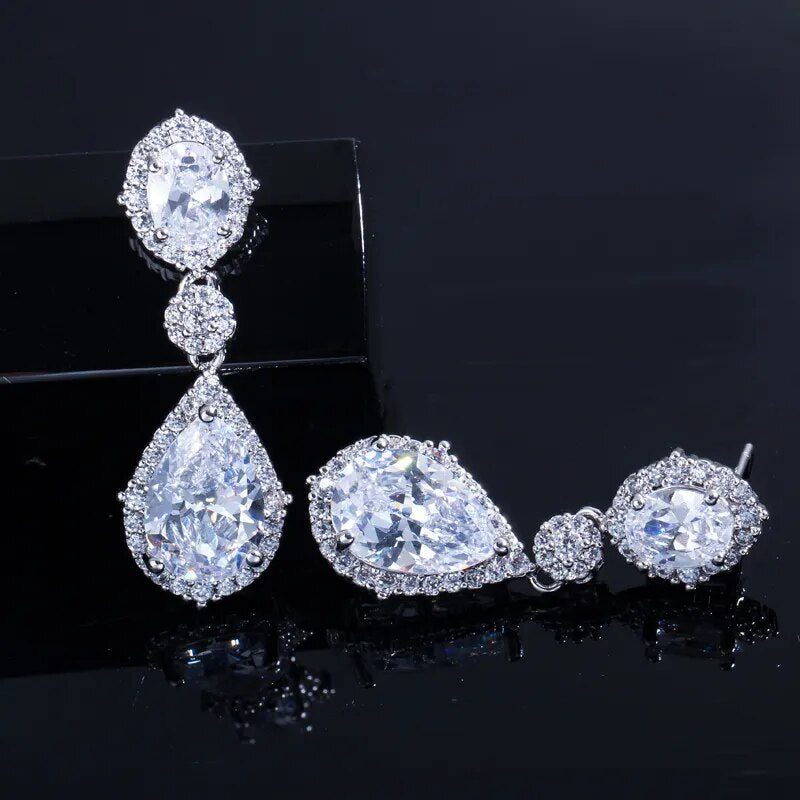 Water Drop Crystal Earrings (7 colors)