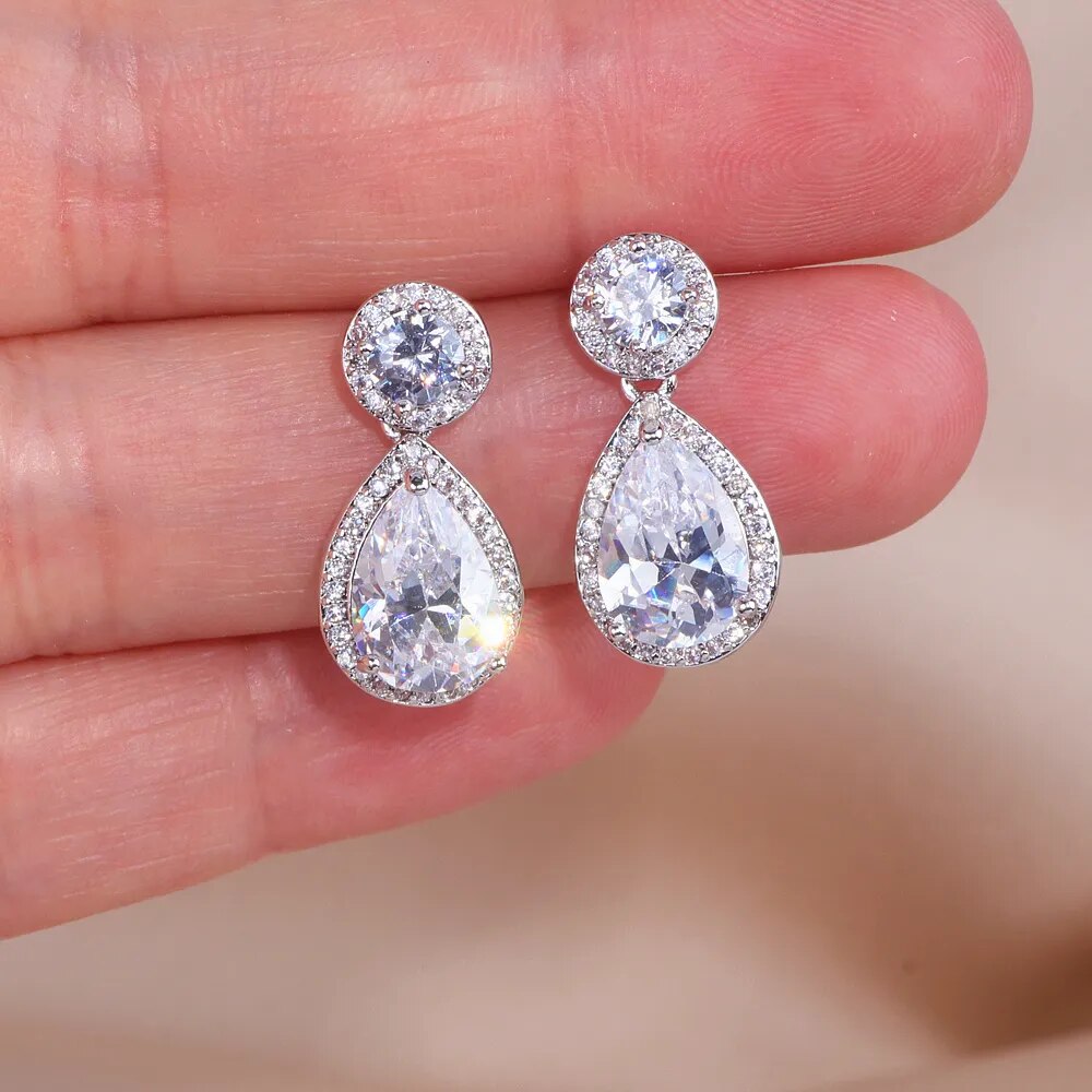 Classic Sliver Water Drop Earrings