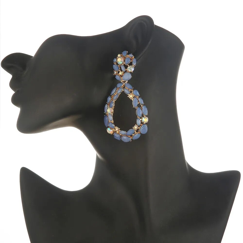 Water drop rhinestone Earrings (3 colors)