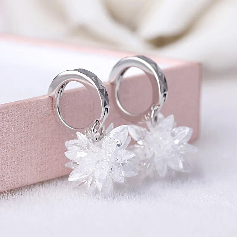 Ice Crystal Drop Earrings