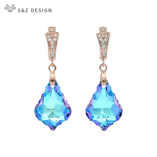 Crystal Water Drop Earrings (6 colors)