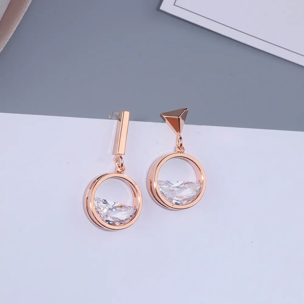 Half Full Crystal Earrings