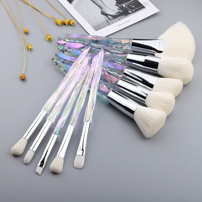 Crystal Makeup Brushes Set (1/2) (6 colors)