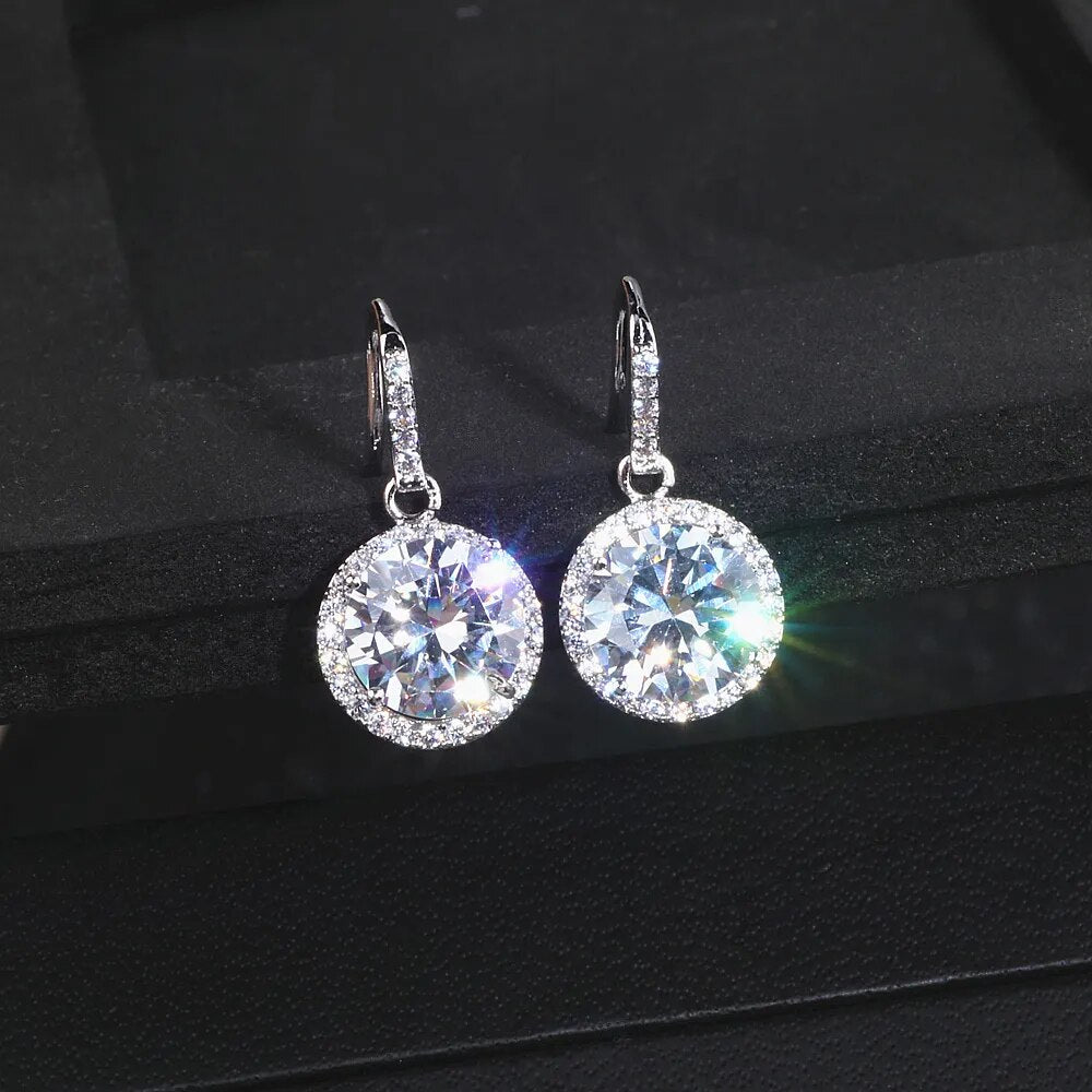 Classic Round Crystal Earrings