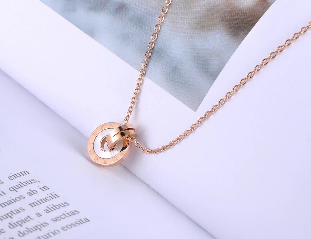 Double Circle Necklace (4 colors)