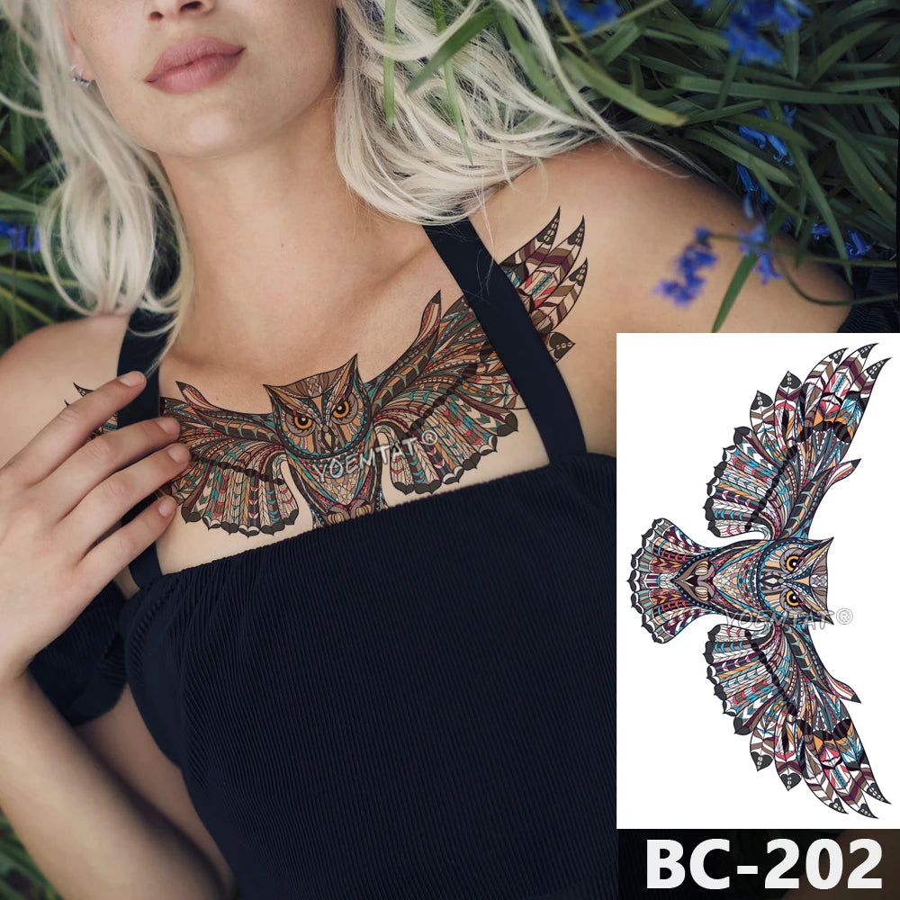 Chest Body Temporary Tattoo (23 options)