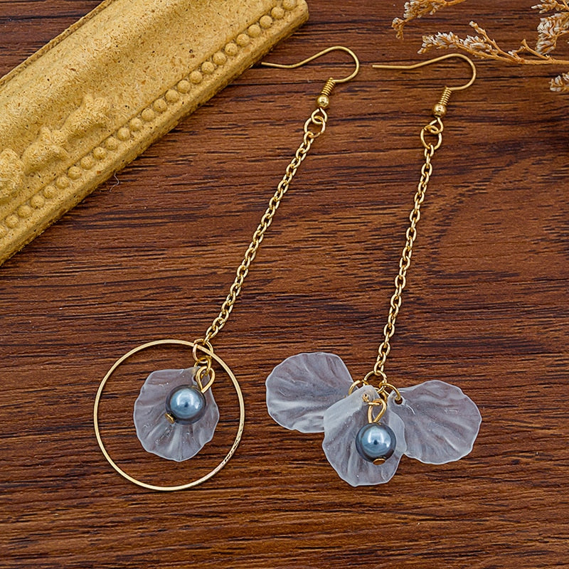 Resin Flower Drop Earrings (34 styles)