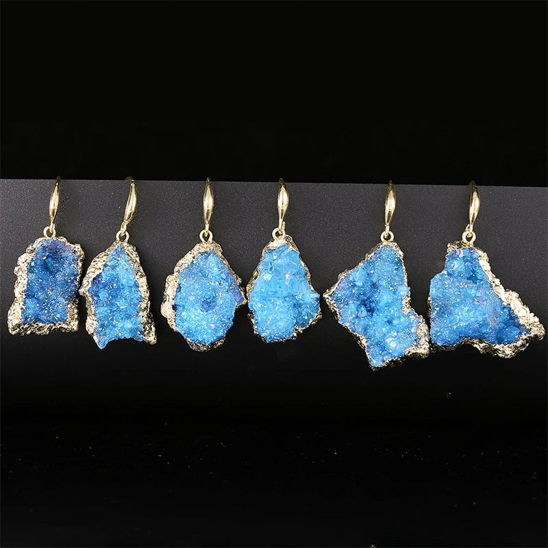 Irregular Natural Quartz Earrings