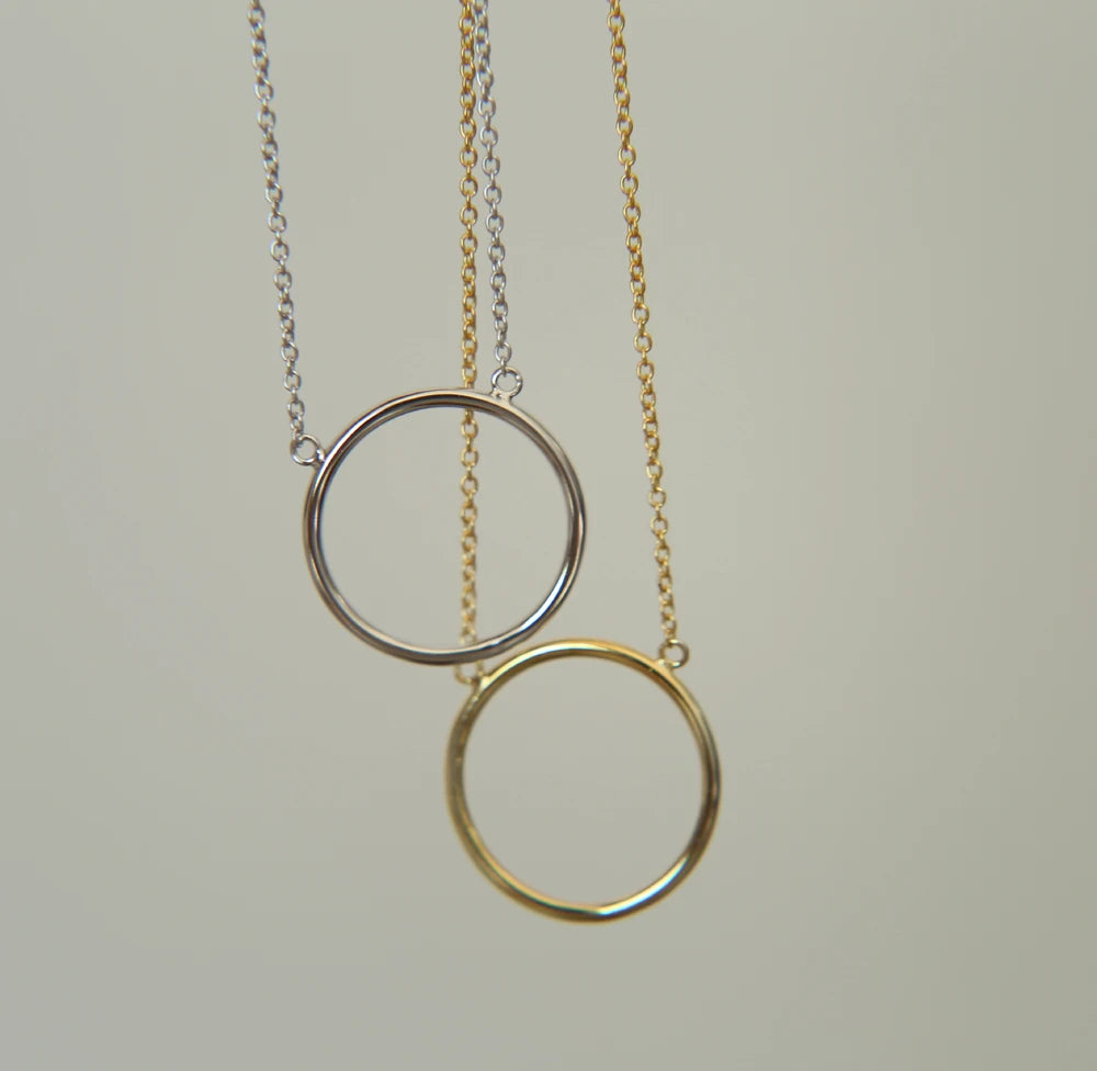 Simple Circle Dainty Necklace (Gold/Silver)