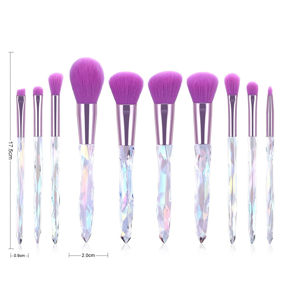 Crystal Makeup Brushes Set (2/2) (4 colors)