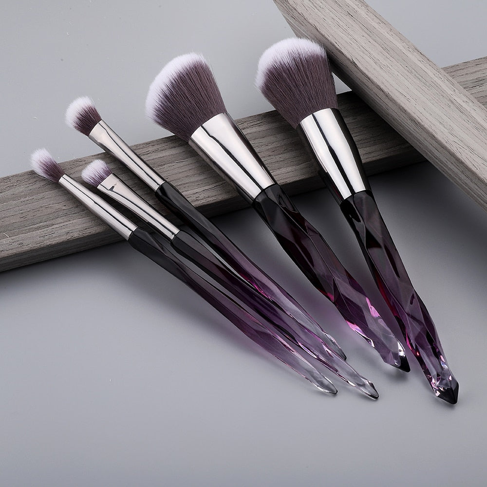 Crystal Makeup Brushes Set (1/2) (6 colors)