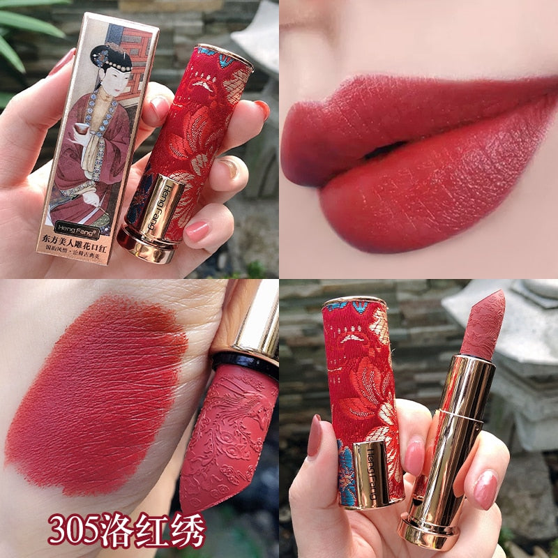 CLEARANCE! Oriental Carved Velvet Lipstick (6 colors)