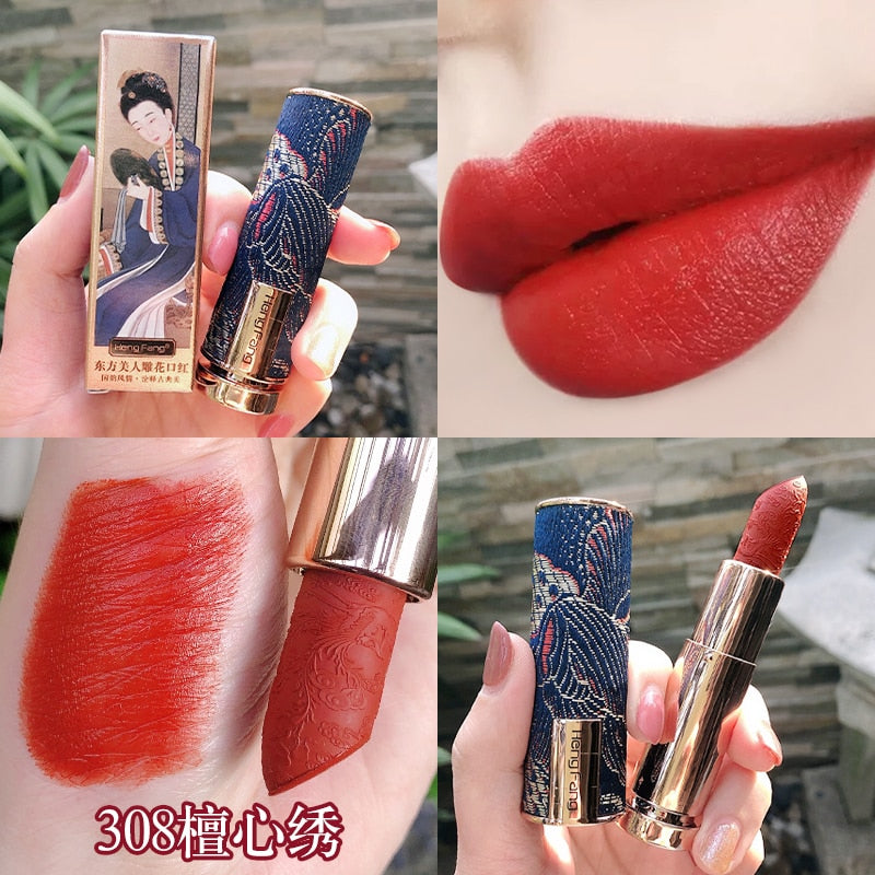 CLEARANCE! Oriental Carved Velvet Lipstick (6 colors)