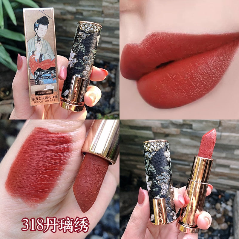 CLEARANCE! Oriental Carved Velvet Lipstick (6 colors)