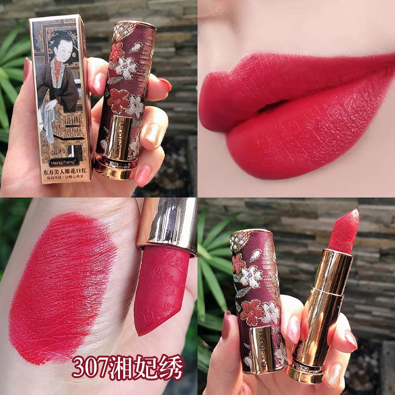 CLEARANCE! Oriental Carved Velvet Lipstick (6 colors)