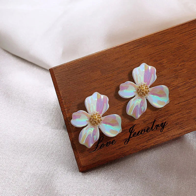 CLEARANCE! Iridescent Flower Earrings