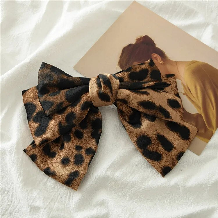 Leopard Big Bow Hair Accessory (5 options)