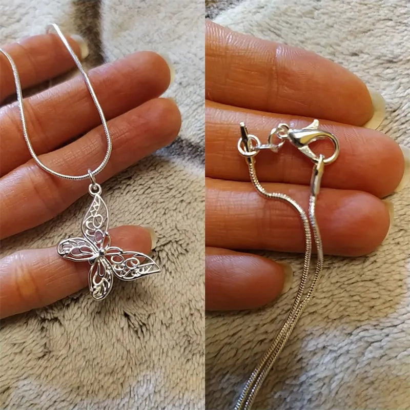 Silver Butterfly Necklace