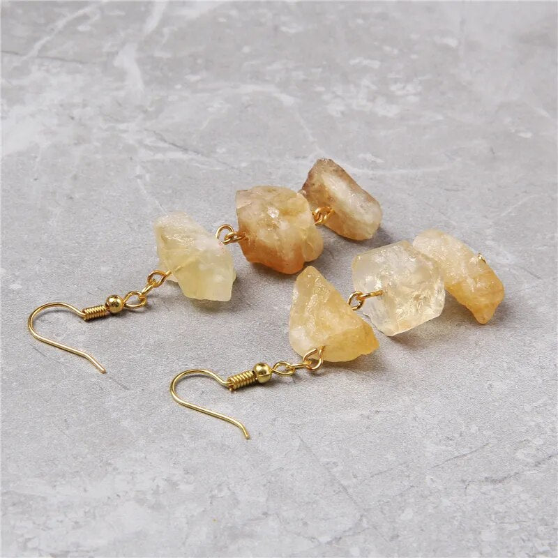 Natural Crystal Earrings (10 options)