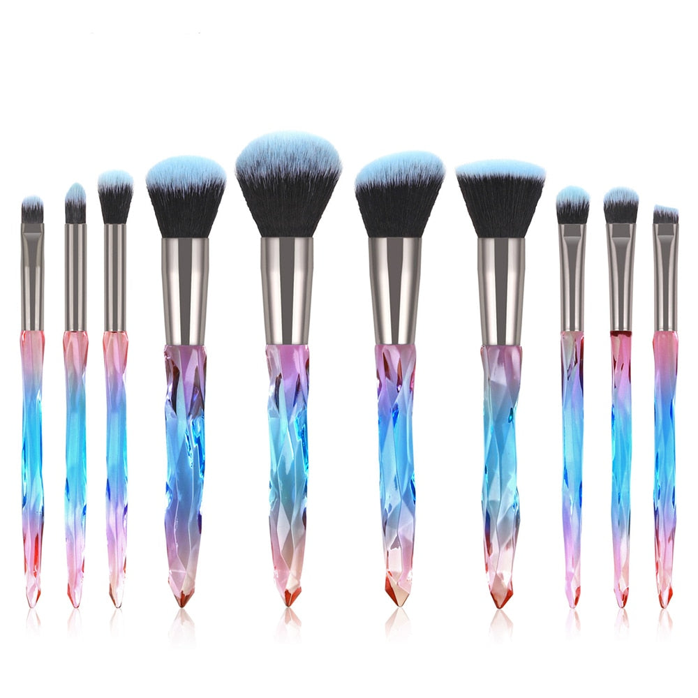 Crystal Makeup Brushes Set (2/2) (4 colors)