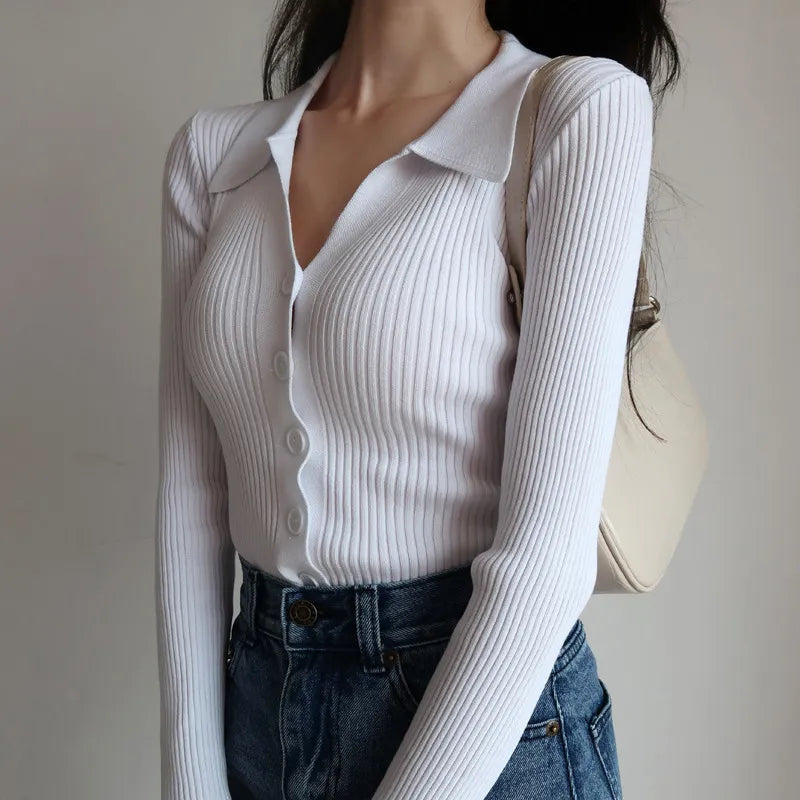 Slim Buttons Sweater (9 colors)