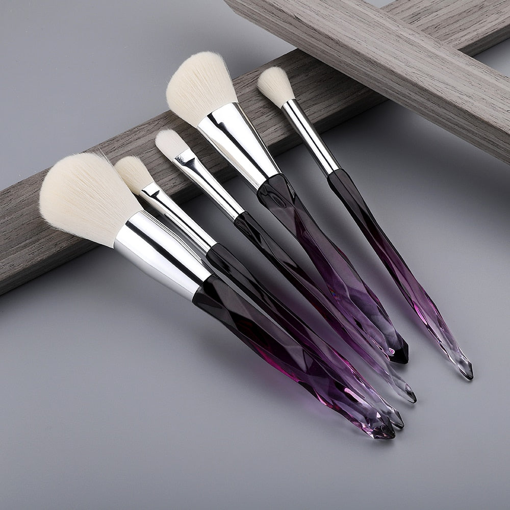 Crystal Makeup Brushes Set (1/2) (6 colors)