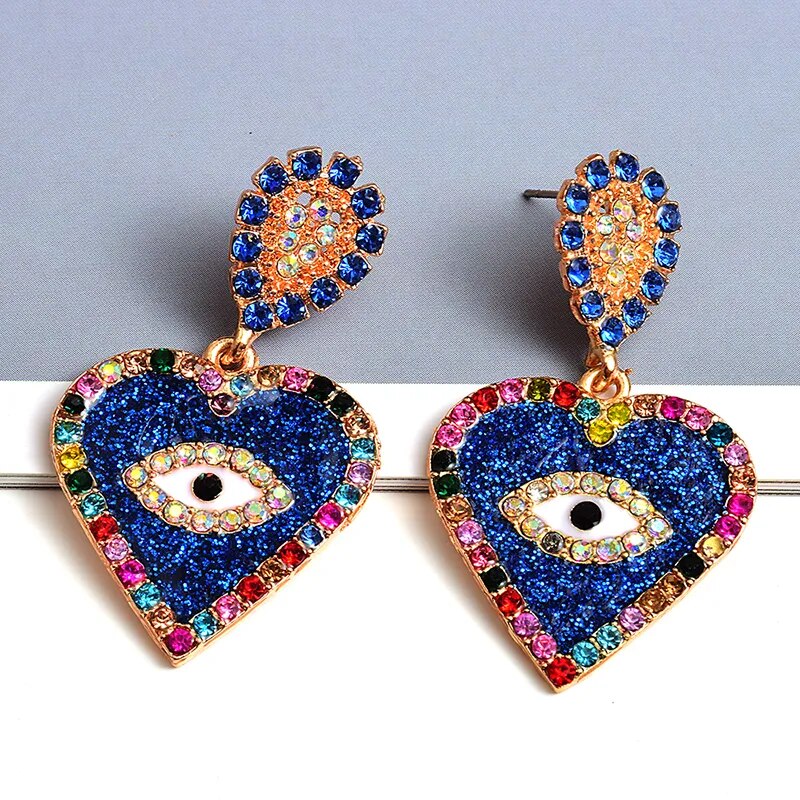 Colorful Heart Earrings (2 colors)